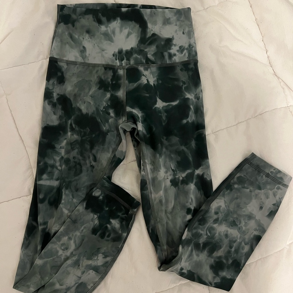 lululemon athletica Black Tie-Dye Leggings